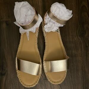 Women’s gold Soludos sandals